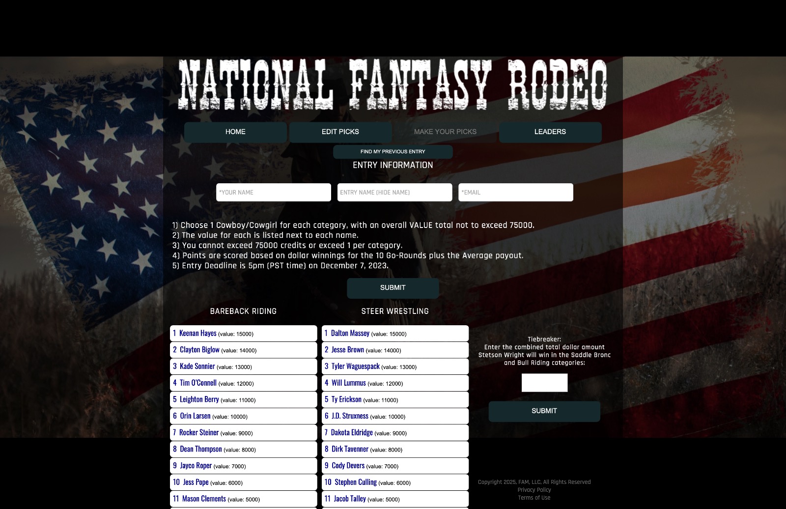 National Fantasy Rodeo preview for unique brand campaigns