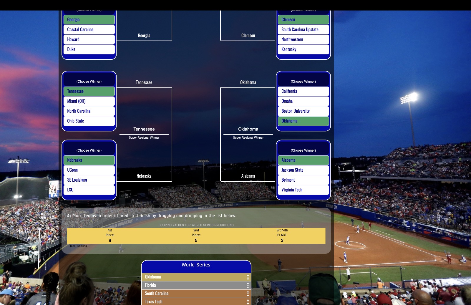 Custom sports contest preview for tailored branding